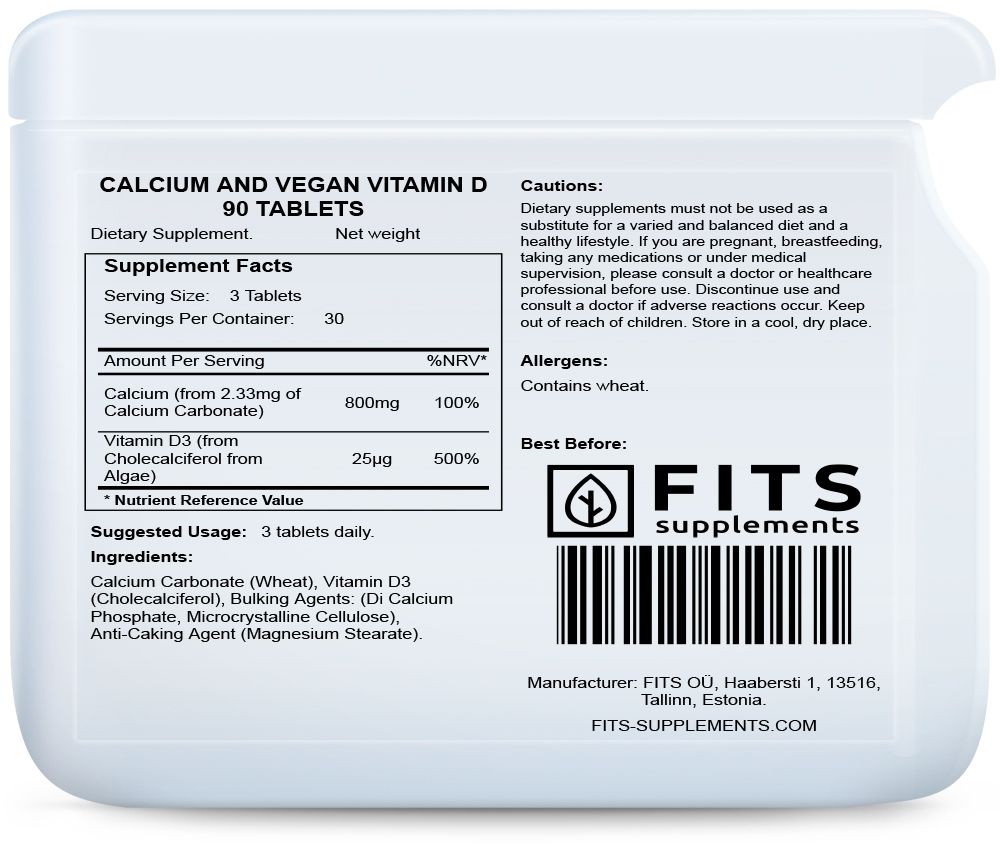 Kalcium és vegán D-vitamin 90 tabletta