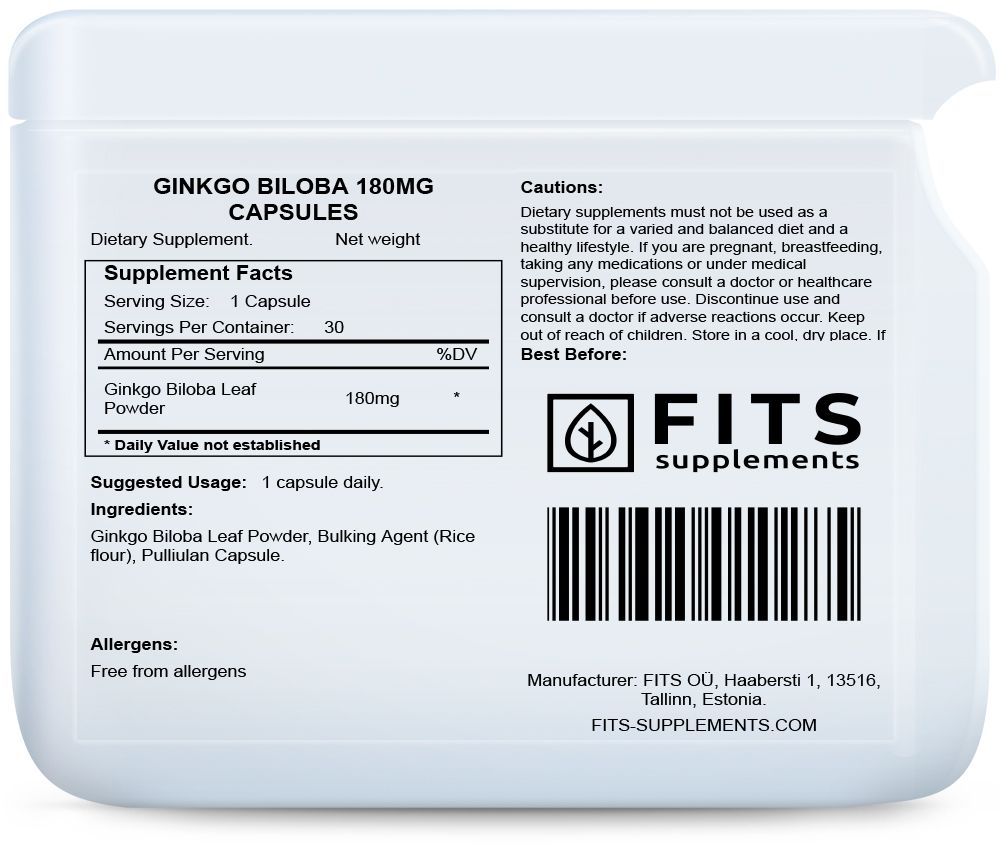 Ginkgo Biloba 180mg 30 kapszula