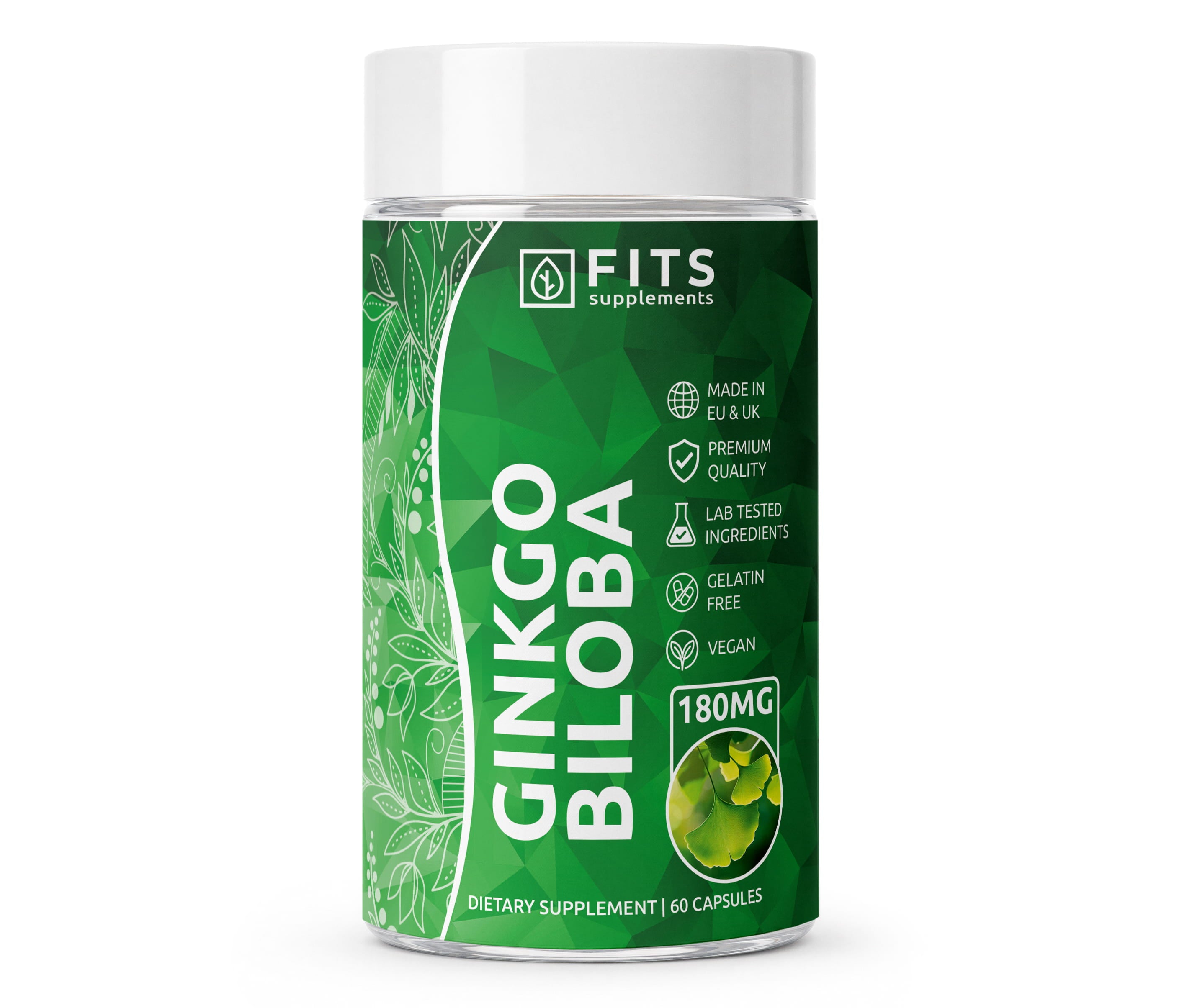 Ginkgo biloba 180 mg, 60 kapszula