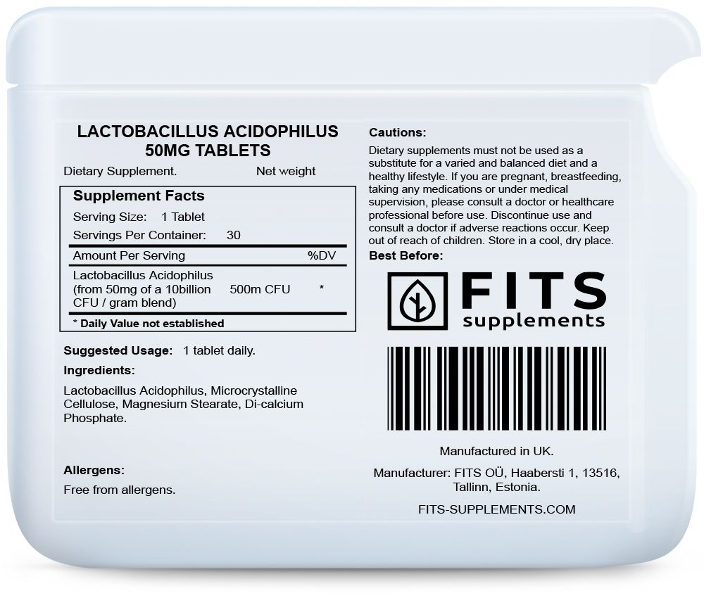 Lactobacillus acidophilus 50mg 30 tabletta