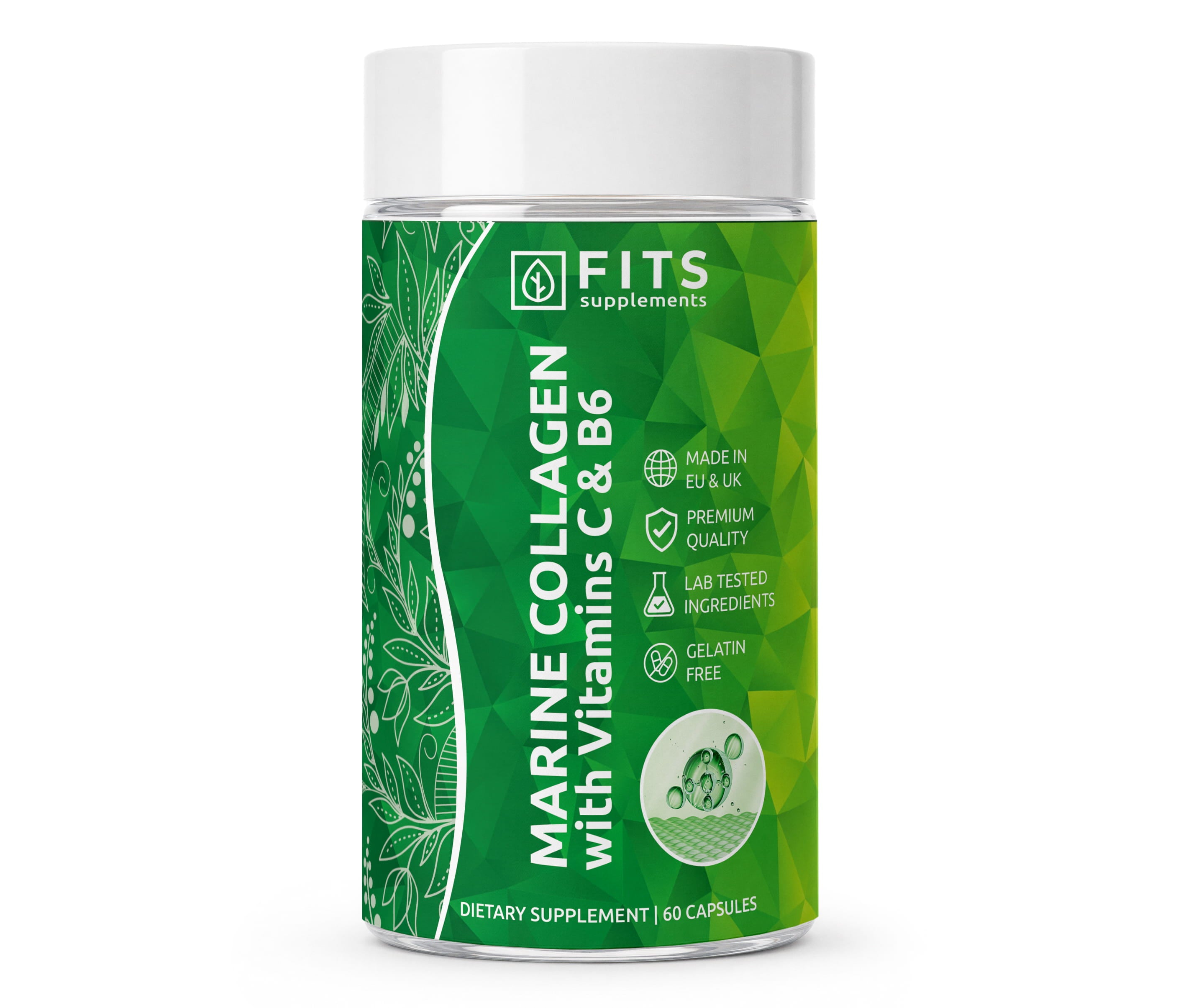 Tengeri kollagén, C-vitamin és B6-vitamin, 60 kapszula