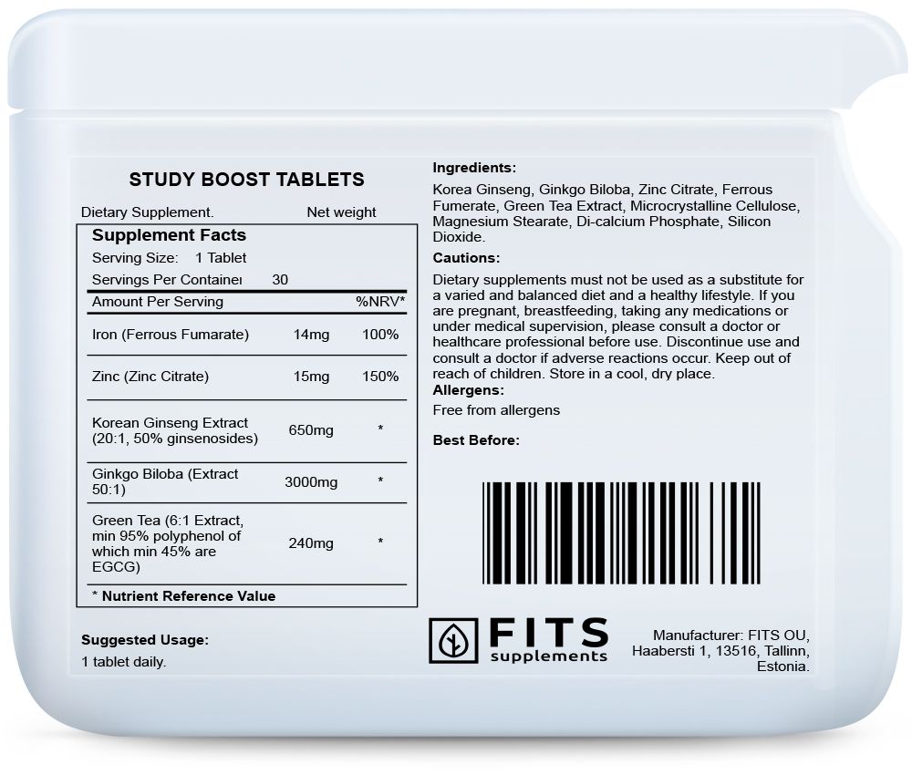 Study Boost 30 tablets