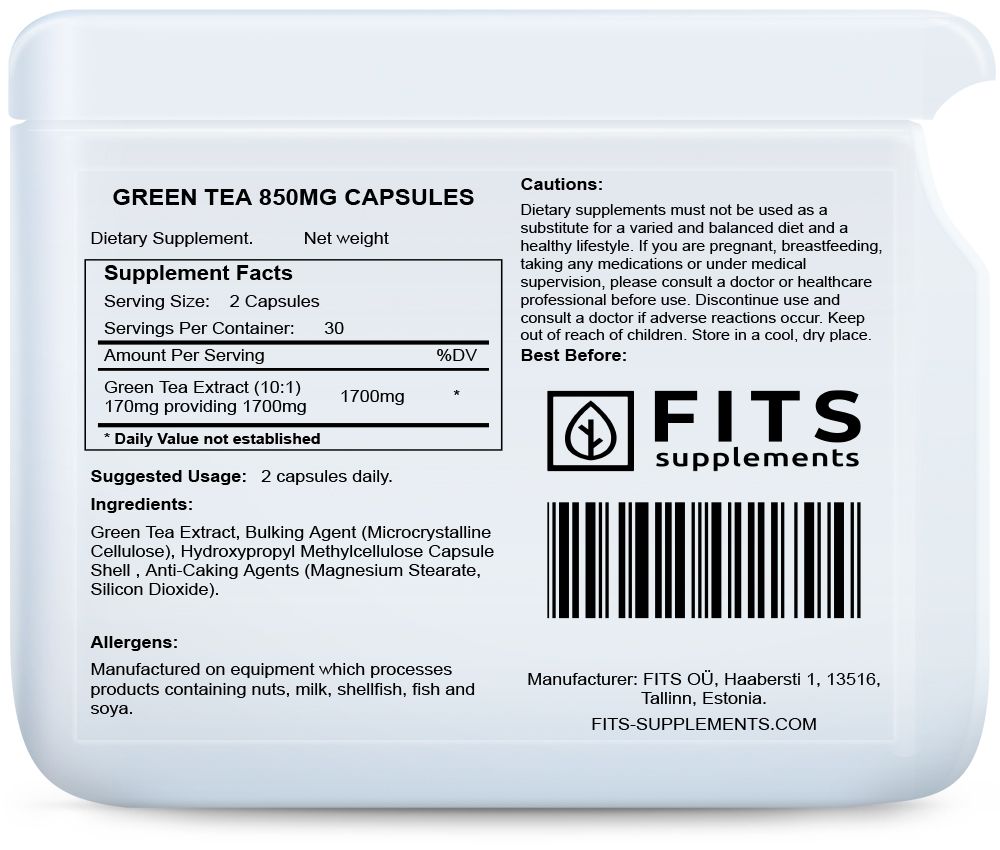 Zöld tea 850mg 60 kapszula