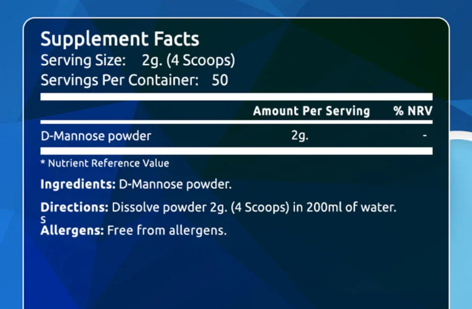 D-Mannose powder 100g - FITS Dietary Supplements