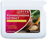 Ashwagandha Extract Strong 600mg 15mg vitatinoids 60 capsules - FITS Dietary Supplements