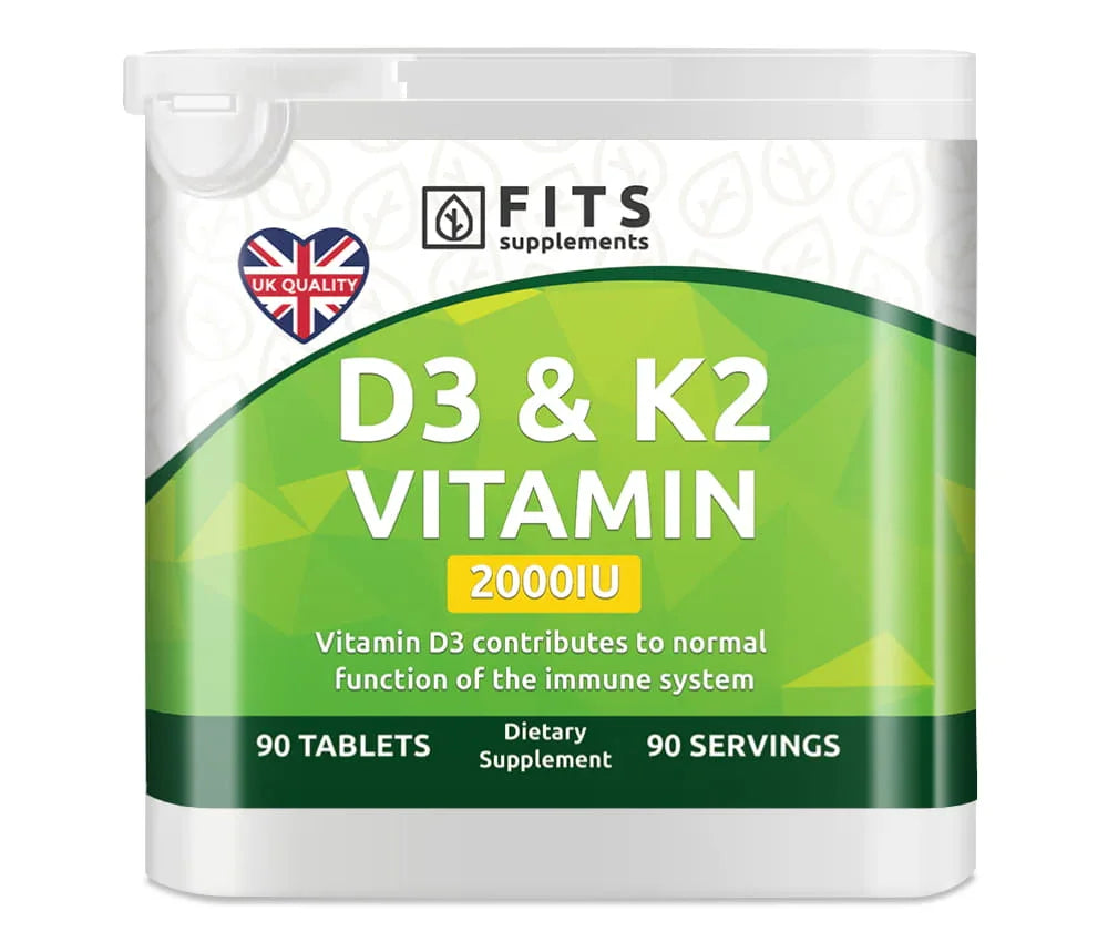 Vitamin D3 2000IU with Vitamin K2 90 tablets - FITS Dietary Supplements