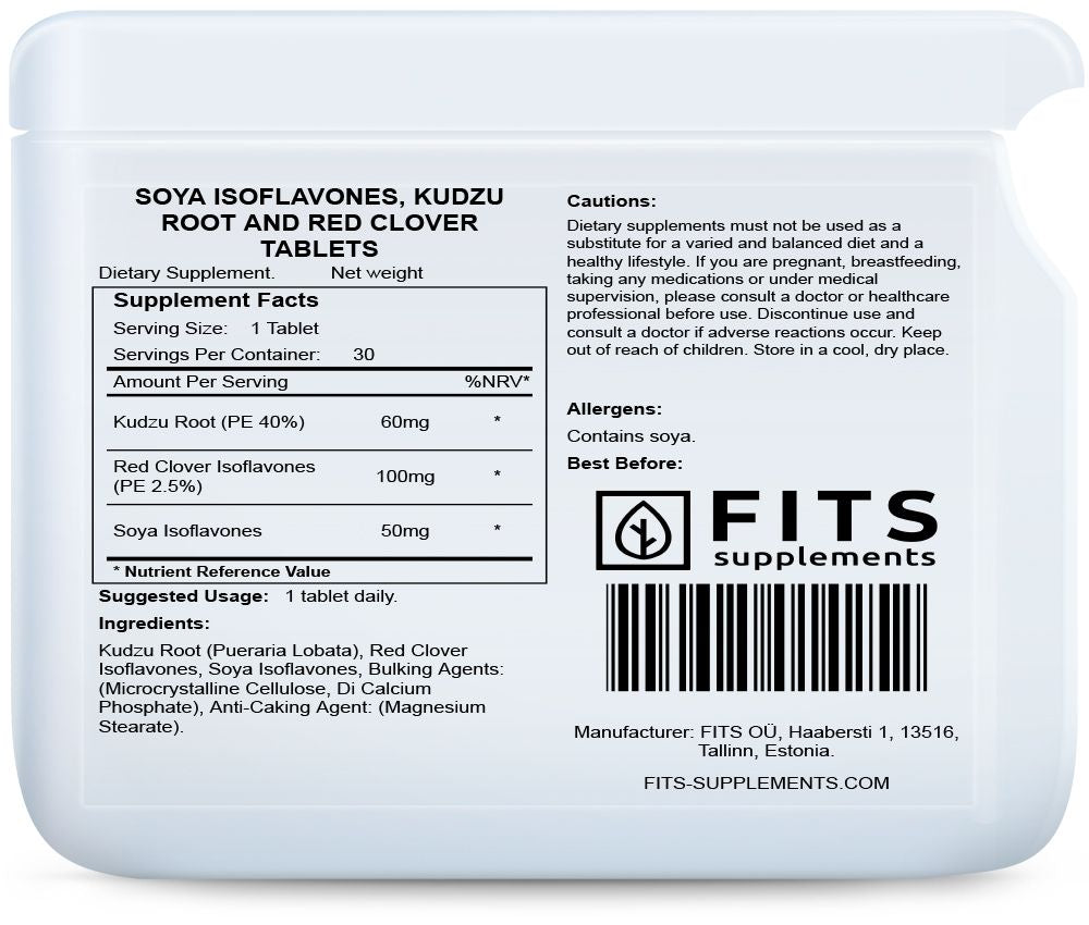 Soya Isoflavones, Kudzu Root and Red Clover 30 tablets