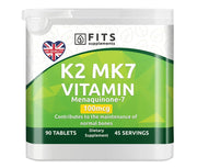 Vitamin K2 MK7 100 mcg 90 tablets - FITS Dietary Supplements
