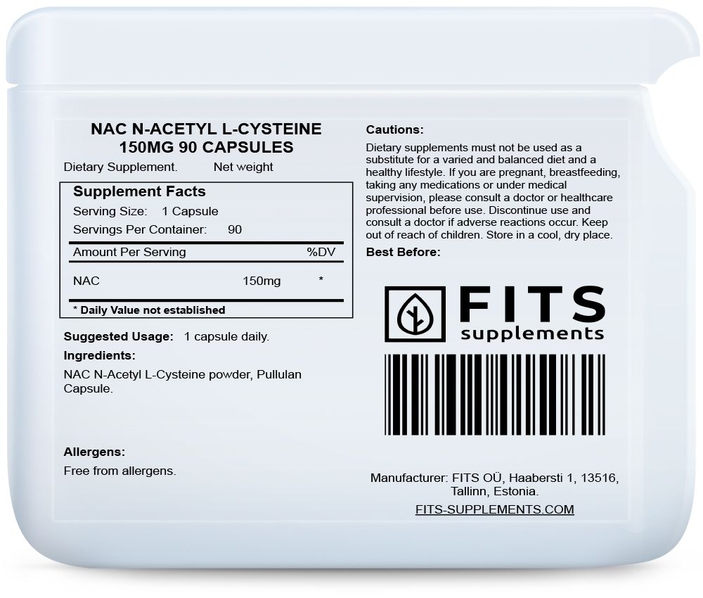 NAC N-Acetil L-Cisztein 150mg 90 kapszula