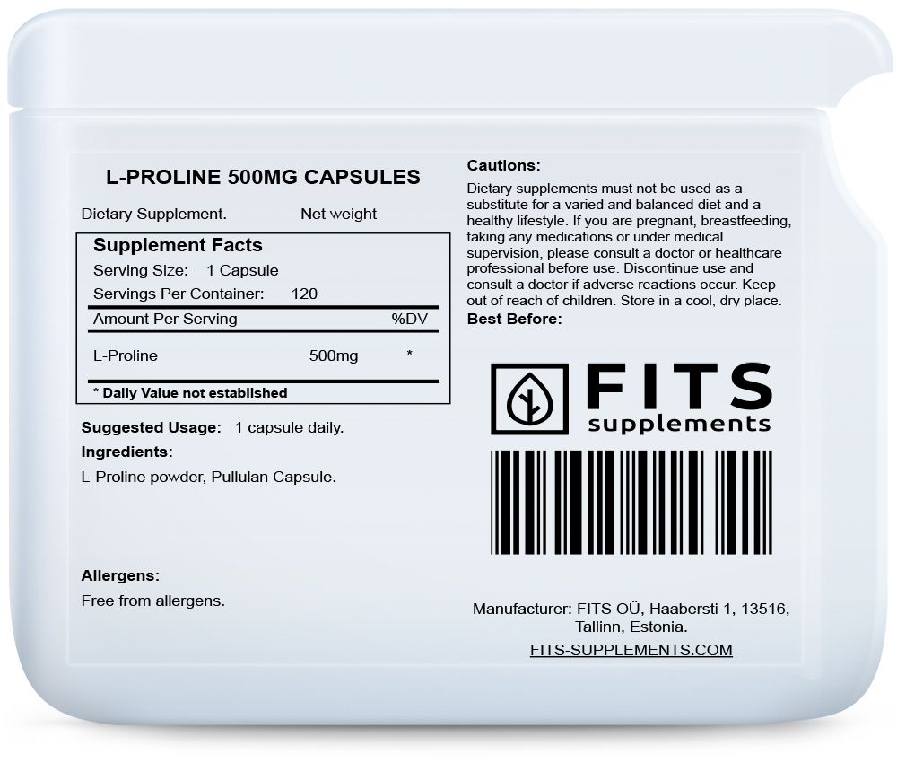 L-Prolin 500mg 120 kapszula