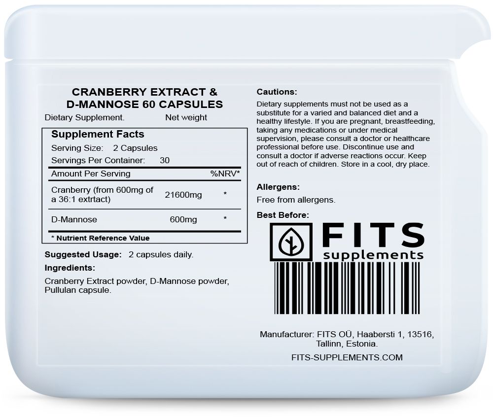 Tőzegáfonya kivonat és D-mannóz 60 kapszula