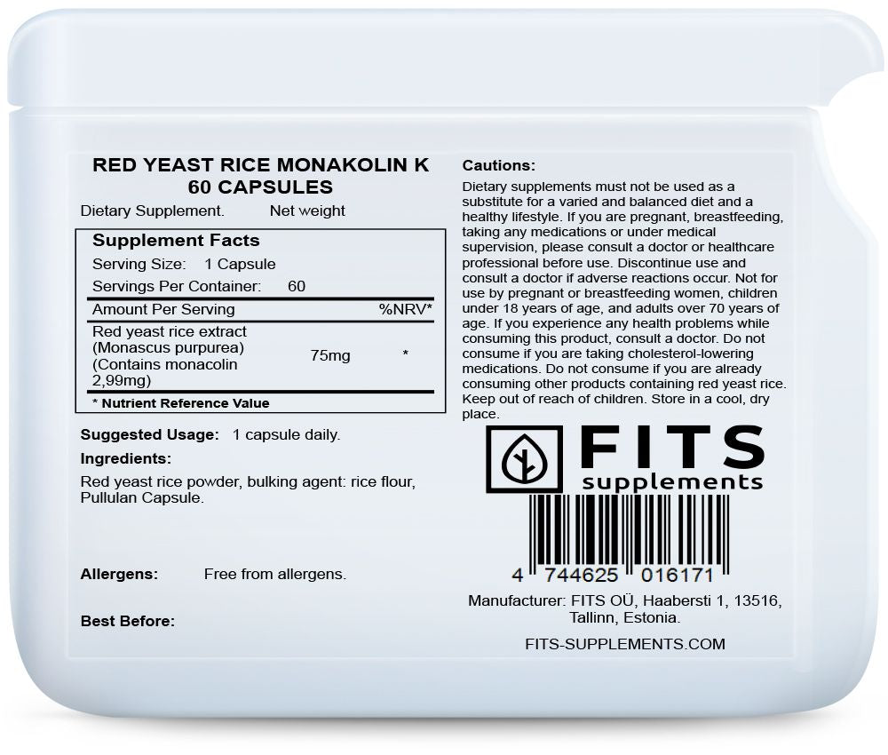 Red Yeast Rice Monacolin K 60 capsules