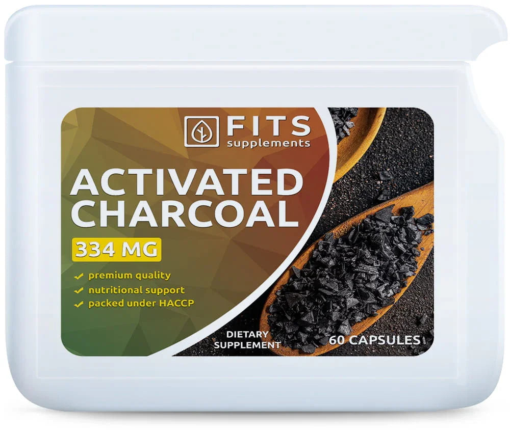 Activated Coconut Charcoal 334mg 60 capsules - FITS Dietary Supplements