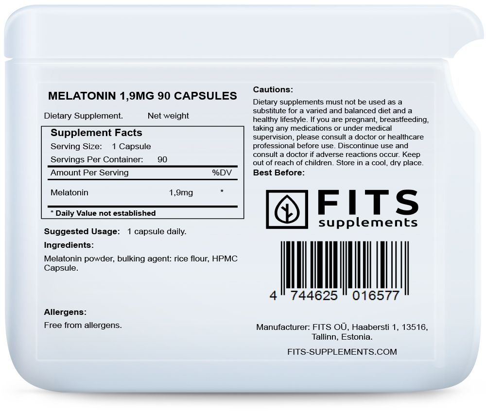 Melatonin 1,9mg 90 kapszula