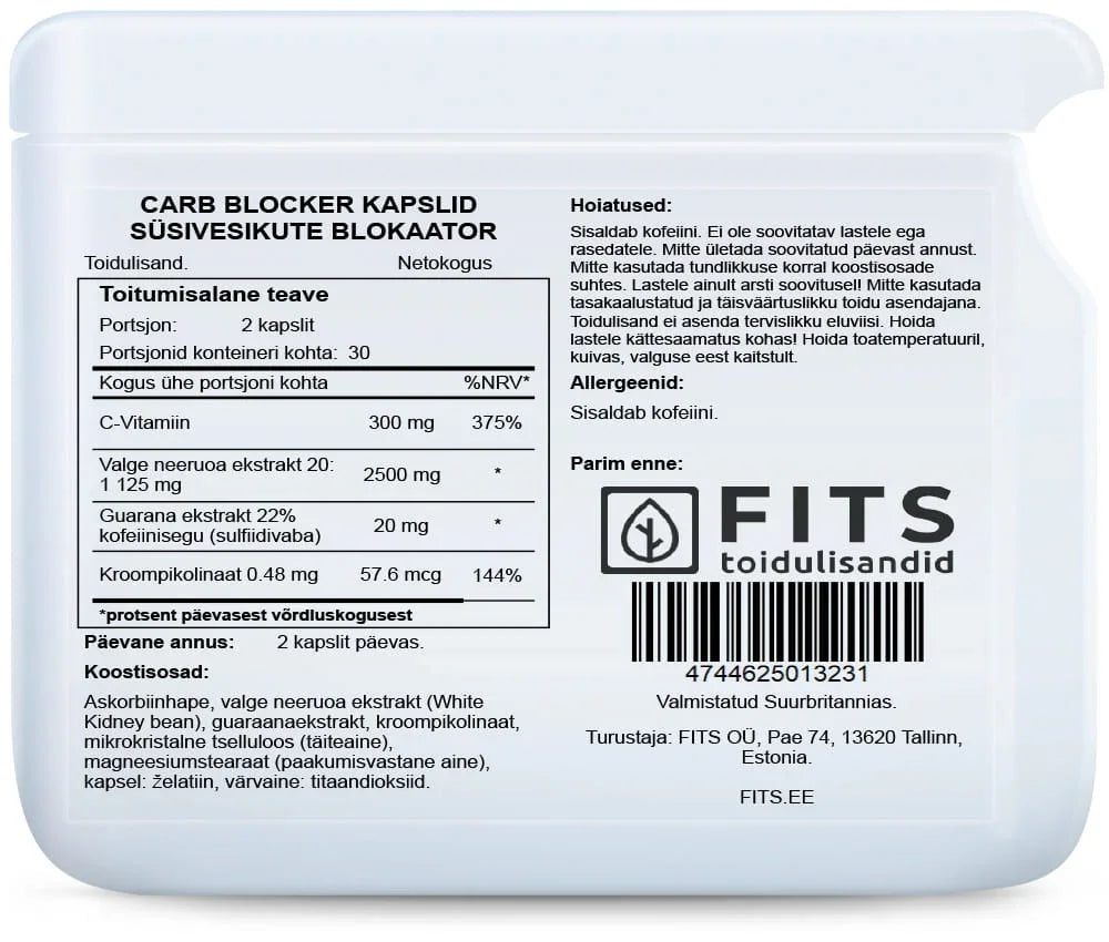 Carb Blocker 60 capsules - FITS Dietary Supplements