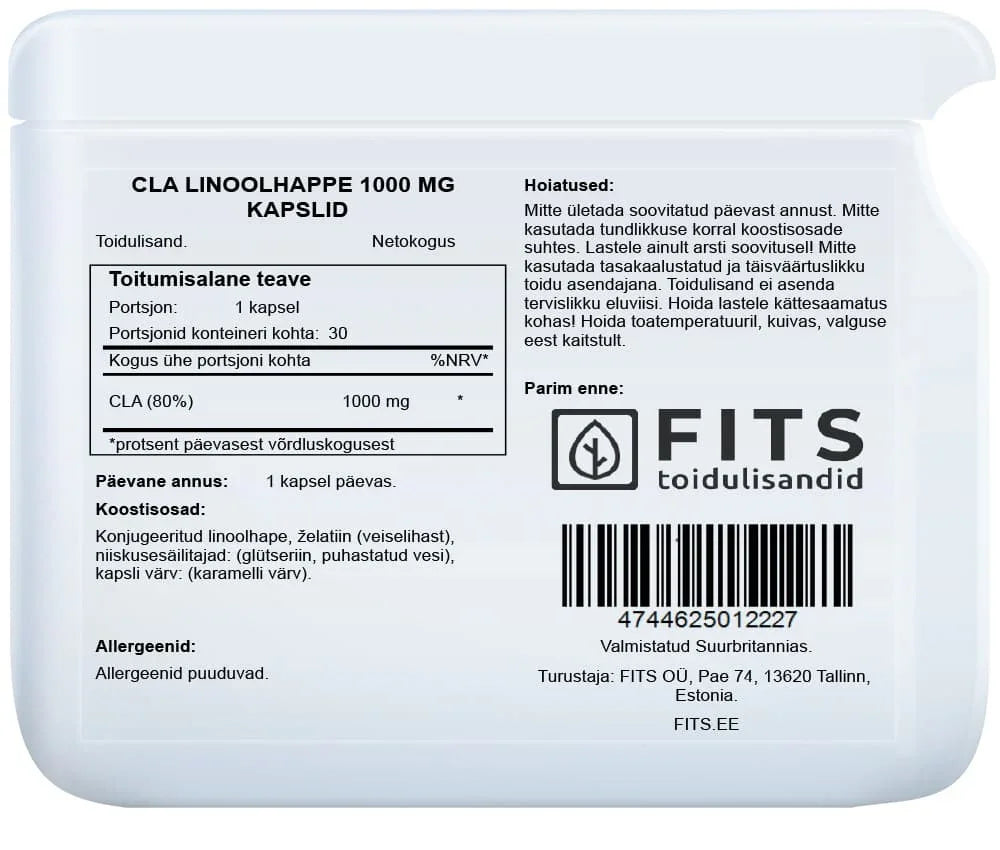 CLA 1000mg 30 softgels - FITS Dietary Supplements