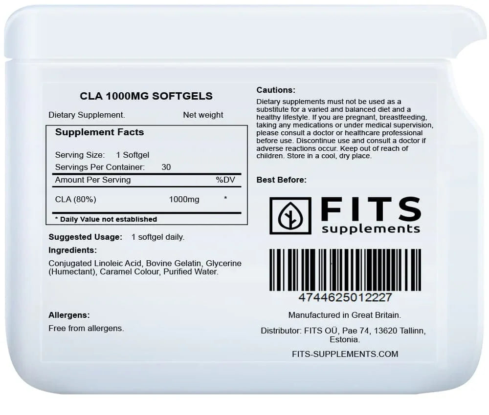 CLA 1000mg 30 softgels - FITS Dietary Supplements