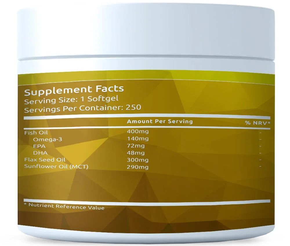 Omega 3-6-9 1000mg 250 softgels - FITS Dietary Supplements